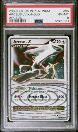 2009 POKEMON PLATINUM ARCEUS #95 ARCEUS LV.X-HOLO PSA 8 - Image 1