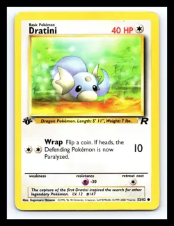 💥 DRATINI 1ST EDITION Non Holo # 53/82 | TEAM ROCKET SET | Pokemon 2000 Vintage - Image 1