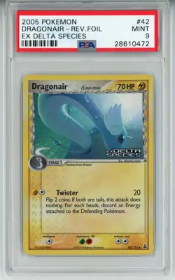 2005 POKEMON EX DELTA SPECIES DRAGONAIR #42 REVERSE PSA 9 MINT #28610472 - Image 1