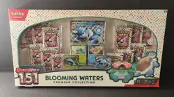 Pokemon 151 Blooming Waters Premium Collection Box Scarlet & Violet 12 Booster - Image 1
