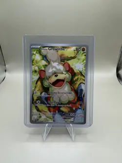 Pokemon Hisuian Growlithe 181/167 Twilight Masquerade Holo Illustration Rare - Image 1