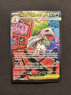 Pokemon Mega Scrafty EX 285/217 Full Art Holo ASC 330 HP 160 Attack - Image 1