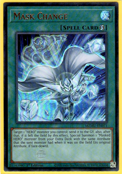 Yugioh! Mask Change MZMU-EN071 (UR) 1st Ed "Hero Support" - Image 1