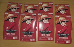 One Piece TCG OP-13 Carrying On His Will Sleeved Booster Pack Lot of 8 English - Image 1