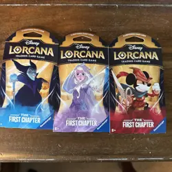 Disney Lorcana The First Chapter Sleeved Blister Booster Packs Sealed lot of (3) - Image 1