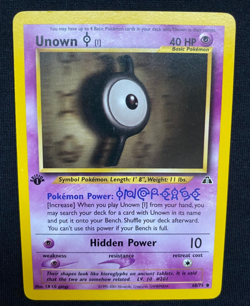 Pokemon Card Unown I 1st Edition 68/75 Common Neo Discovery WOTC (LP) - Image 1