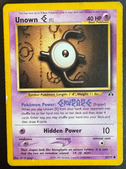 Pokemon TCG Unown E Neo Discovery 67/75 Regular MP - Image 1