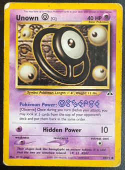 Pokemon TCG Unown O Neo Discovery 69/75 Regular HP - Image 1