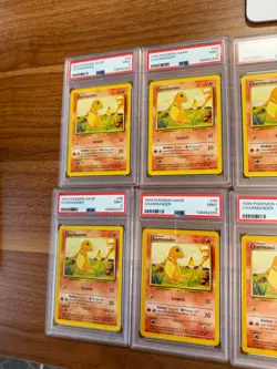 1999 POKEMON BASE SET UNLIMITED #46 CHARMANDER PSA 9 (all 7 for chedder777) - Image 1
