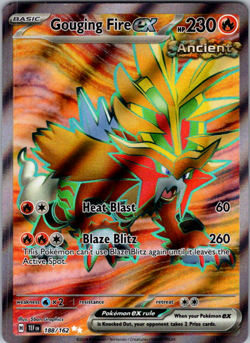 Pokemon TCG Gouging Fire ex 188/162 Ultra Rare Temporal Forces NM - Image 1