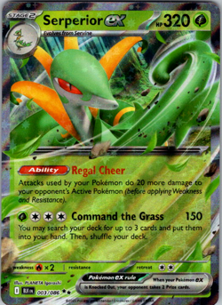 Serperior ex 003/086 NM Double Rare SV: Black Bolt Pokemon TCG - Image 1