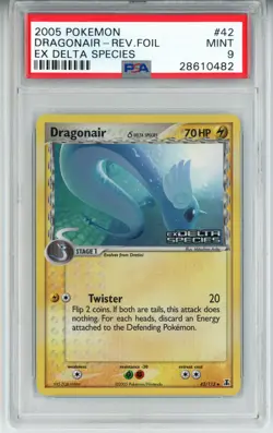2005 POKEMON EX DELTA SPECIES DRAGONAIR #42 REVERSE HOLO PSA 9 MINT #28610482 - Image 1