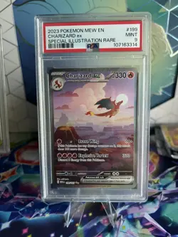 2023 POKEMON MEW EN-151 SPECIAL ILLUSTRATION RARE #199 CHARIZARD EX PSA 9 - Image 1