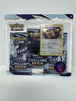 Pokemon TCG Sword and Shield Chilling Reign Triple Blister 3 booster Sealed New - Image 1