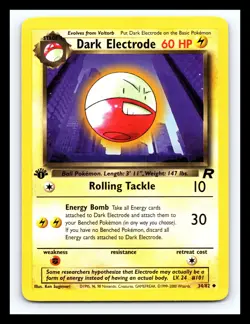💥 DARK ELECTRODE 1ST EDITION Non Holo # 34/82 | TEAM ROCKET SET | Pokemon 2000 - Image 1