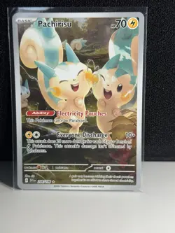 Pokemon TCG Pachirisu 208/198 Illustration Rare Scarlet Violet - Image 1
