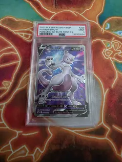 2022 POKEMON SWSH BLACK STAR PROMO #229 FULL ART/MEWTWO V PSA 9 - Image 1