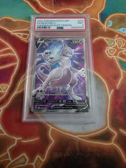 2022 POKEMON SWSH BLACK STAR PROMO #229 FULL ART/MEWTWO V PSA 9 - Image 1