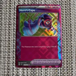Pokemon TCG Hero's Cape 152/162 Temporal Forces Ace Spec Holo Rare Near Mint - Image 1