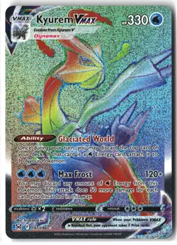 Kyurem VMAX ⭐ 197/196 Holo Rare Rainbow Lost Origin 2022 Pokemon NM - Image 1