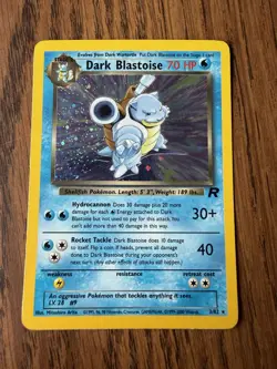 Pokemon Dark Blastoise Holo Rare Team Rocket Unlimited 3/82 70HP Stage 2 - Image 1