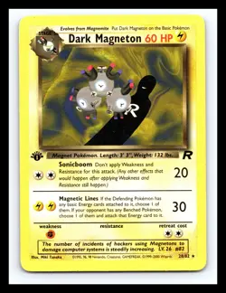 💥 DARK MAGNETON 1ST EDITION Non Holo # 28/82 | TEAM ROCKET SET | Pokemon 2000 - Image 1