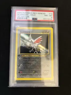 2000 POKEMON NEO GENESIS #13 SKARMORY HOLO PSA 8 FIRST EDITION - Image 1