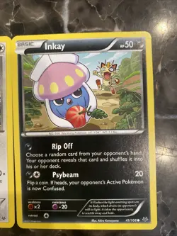 2015 Pokemon Roaring Skies Meowth And Inkay Connecting Art - Image 2