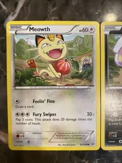 2015 Pokemon Roaring Skies Meowth And Inkay Connecting Art - Image 3