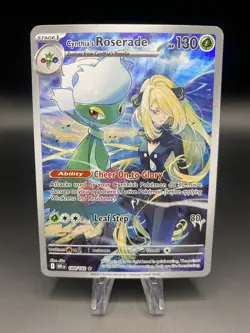 Pokemon TCG Cynthia's Roserade Destined Rivals Illustration Rare 184/182 Holo NM - Image 1