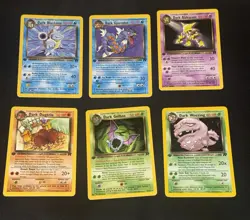 Pokemon 1st Edition Team Rocket Dark Rare Non Holo 6 Card Lot - Image 1