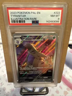 Pokemon TCG Paldea Evolved Tyranitar Card 222/193 NM Condition - Image 1
