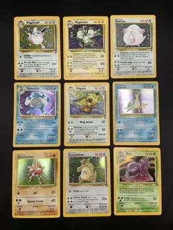 Vintage Holo Rare Pokemon Card Lot WOTC 1999/2000 - Base Set 2, Fossil - MP/HP - Image 1
