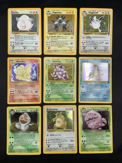 Vintage Holo Rare Pokemon Cards WOTC 1999/2000- Base Set 2, Fossil, Jungle MP/HP - Image 1