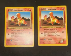 Blaine's Charmander 60/132 Common 1st Edition Gym Challenge Pokemon Card X 2 - Image 1