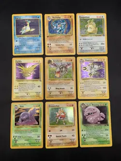 Vintage Holo Rare Pokemon Card Lot WOTC 1999 - Base Set, Jungle, Fossil - MP/HP - Image 1