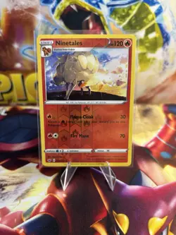 Pokemon TCG Cards Ninetales 023/202 Sword & Shield Base Reverse Holo Rare - Image 1