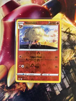 Pokemon TCG Cards Ninetales 023/202 Sword & Shield Base Reverse Holo Rare - Image 3