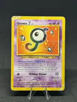 Pokemon Unown J 38 WOTC Promo Black Star TCG Card - Image 1