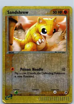 Pokemon Card - Sandshrew Sandstorm 75/100 Common Reverse Holo - Image 1