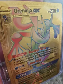 Greninja GX Rainbow Gold Foil Fan Art Vinyl Textured Collector Pokemon Card - Image 4