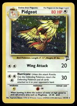 Pokemon Cards Pidgeot 14/130 Base Set 2 Holo Rare *eBay Live* - Image 1