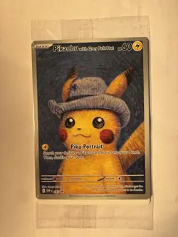 Pikachu Van Gogh Card – Sealed – Mint – Exclusive Pokemon Center Promo 2023 - Image 1