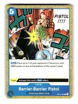 One Piece Royal Blood Release Event Card Barrier-Barrier Pistol OP10-060 C NM - Image 1