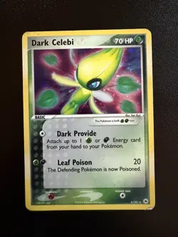 Pokemon TCG Dark Celebi Holo Rare Card #4/101 Hidden Legends Series HP - Image 1