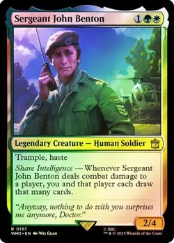MTG - Sergeant John Benton - Foil - Doctor Who - Magic the Gathering - Image 1