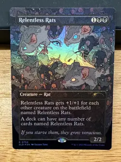 Mtg Secret Lair— Relentless Rats 754 Foil—NM - Image 1