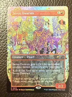 Mtg Secret Lair Bonus — Seven Dwarves 813 — Foil —NM - Image 1