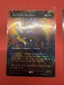 Mtg Secret Lair Encyclopedia — Ob Nixilis, the Fallen — Halo Foil —NM - Image 1