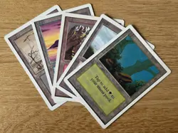 MTG— Unlimited — 5 Lands — EX+ - Image 1